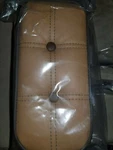 Nos Harley Davidson 52587-80 Rear Seat Backrest Brown Leather With Brackets. Fixed Price $100.00.