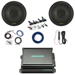 2X Kicker KSC650 6.5" 200W 2-WAY Speakers, 2-CHANNEL Amplifier W/ Upgrade. Fixed Price $425.99.