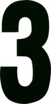Dirt Competition Extreme Stick-on Number #3 6" White 3/P XT63W-3. Fixed Price $16.99.
