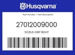 Husqvarna Genuine Sozius Grip Right - 27012009000. Fixed Price $19.05.
