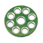 Bolt Mc Hardware Works Tank Washer 6MM Green Motorcycle Dirt Bike 2009-WTW.G. Fixed Price $15.30.