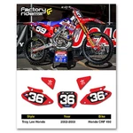 2002-2003 Honda Crf 450 Dirt Bike Graphics Motocross Custom Number Plates Tld. Fixed Price $58.95.