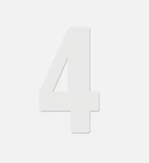 Factory Effex 8" White #4 Pro Number Plate Decal Sticker FX02-4374 903643. Fixed Price $24.99.