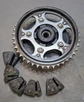 Honda Ascot FT500 Rear Wheel Sprocket Hub Final Driven Flange & Rubber Dampers. Fixed Price $37.00.