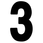 Factory Effex "fx Pro 7"" Number Black #3" 02-4343. Fixed Price $13.78.