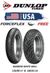 Dunlop Elite White 130/80-17 180/65-16 Tire Harley Electra Glide Road King Flhx. Fixed Price $449.58.