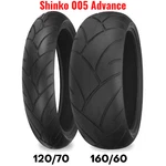 New Shinko 005 Advance Motorcycle Tire Set Front Rear 120 + 160/60 Radial 17". Fixed Price $217.90.