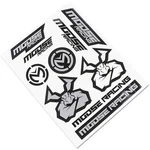 Moose Racing Mx Off-road Agroid Decal/sticker Sheet (black/silver). Fixed Price $13.05.