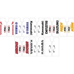 Factory Effex Fork Shield Decal Fits Kawasaki Black 06-38104. Fixed Price $17.36.