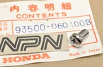 Nos Honda C110 CA110 CB900 CX500 S65 SL70 XL70 Pan Screw 93500-06010-0B. Fixed Price $6.92.