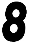#8 5" Tall Black "sx" Stick-on Race Numbers Pack Dirt Digits SX53B-8. Fixed Price $16.95.
