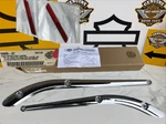 06-17 Oem Harley Softail, Fatboy Designer Decorative Rear Fender Strut Covers. Fixed Price $99.95.