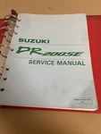 1995 Suzuki DR200SE Service Manual Binder, Part # 99500-41101-03E. Fixed Price $29.99.