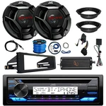 Jvc Marine Cd Receiver, 2X 6.5" Speakers, Amp W/kit, 98-13 Harley Accessories. Fixed Price $558.99.