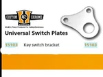 Custom Chrome Harley Universal Key Switch Mounting Plate 15103. Fixed Price $9.00.