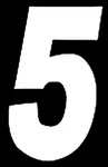 Dirt Digits Super Numbers 6" White 3-PACK Motocross SX63W-5. Fixed Price $24.99.