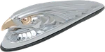Drag Specialties Eagle Head With Lights Chrome Small Gold Eyes Mpn 91-6608-BC312. Fixed Price $41.15.