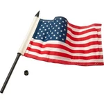 Ciro 70612 Satin Black 12" Flagpole With 6" X 9" Us. Fixed Price $49.34.