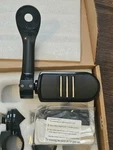 Universal Motorcycle Angled Highway Peg Kit, 1.25" Engine Guard Mount Long Black. Fixed Price $36.00.
