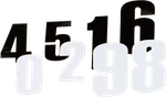 Moose Offroad Race Number Fits - Black 4.5" Part 80018. Fixed Price $13.69.