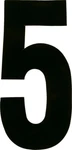 Dirt Extreme Stick-on Numbers #5 7" White 3/PK XT73W-5. Fixed Price $16.99.