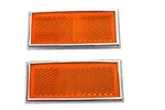 Front Amber Reflector Set With Chrome Frame For Harley-davidson. Fixed Price $36.99.