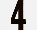Dirt Digits XT63B-4 Competition Extreme Stick-on Number #4 6" Black QTY-3. Fixed Price $24.99.