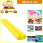Pool Noodles 2-PACK Foam Tubes 52 In Flat Safer Buoyant Float Yellow. Fixed Price $46.09.