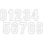 Factory Effex Pro Number White 7" 02-4356. Fixed Price $6.99.