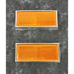 V-twin Manufacturing Front Amber Reflector Set W/ Chrome Frame 00410-3100-P. Fixed Price $17.95.