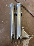 73-83 Triumph T140 T150V T160 750 Disc Brake Fork Lower Leg Slider Set (05) Oem. Fixed Price $39.99.