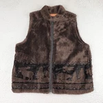 Vintage Bear Ridge Outfitters Vest Womens Xl Brown Moose Print Made Usa. Fixed Price $19.98.