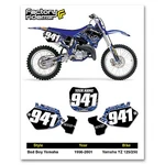 1996-2001 Yamaha Yz 125-250 Bad Boy Dirt Bike Graphics Custom Number Plates. Fixed Price $58.95.