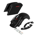 Black 5" Stretched Saddlebags & Rear Led Fender For Harley Electra Glide 2009-13. Fixed Price $419.99.