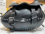 Oem 00-17 Harley Softail Heritage Studded Black Leather Right Saddlebag. Fixed Price $99.95.