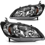 Pair For 2004-2005 Honda Civic Headlights Assembly Left + Right 33101S5AA51. Fixed Price $85.49.