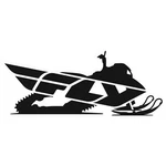 Fly Racing Snow Trailer Sticker 45". Fixed Price $28.05.