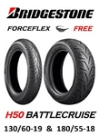 Bridgestone Battlecruise 130/60-19 Front/rear 180/55-18 Tire Harley Road Glide. Fixed Price $390.56.