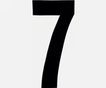 Dirt Digits XT63B-7 Competition Extreme Stick-on Number #7 6" Black QTY-3. Fixed Price $24.99.