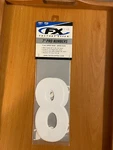 Factory Effex 7" White #8 Pro Number For Plate Part# FX02-4358. Fixed Price $6.50.