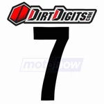 Dirt Digits XT63W-7 Extreme Competition Stick-on Numbers For Graphics Hv. Fixed Price $19.01.