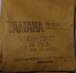 Genuine Yamaha Nos Oem 93450-22027 Circlip (QTY-10) Per Bag (HR/13). Fixed Price $50.00.