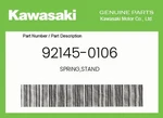 Kawasaki Genuine Spring,stand 92145-0106. Fixed Price $9.29.