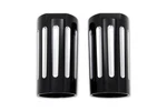 Black Fork Slider Cover Set With Chrome Strip Harley-davidson. Fixed Price $171.99.