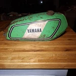 Vintage 1970S Yamaha Dirt Bike Motorcycle Gas Tank Green. Fixed Price $189.00.