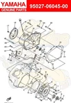 Yamaha Bolt, Small Flange 95027-06045-00. Fixed Price $19.00.