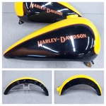 Fx Shovelhead Custom Painted Tins Set Harley Aftermarket Black And Yellow 15289. Fixed Price $650.00.