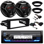 Jvc Marine Radio, 2X 6.5" Speakers W/adapters, Handlebar Control, Install Kit. Fixed Price $283.49.