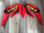 Used Oem Honda Left & Right Tank Shroud Set CR85R 2003-2008 17550-GBFS-K000 U7. Fixed Price $49.92.
