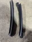 Pair 83-93 Ford Fox Body Mustang Convertible Top Frame 1/4 Window Channels. Fixed Price $199.95.